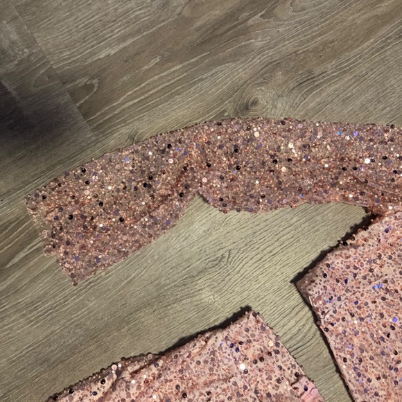 Custom Pink Sequin Skirt Set - Picture 8 of 11